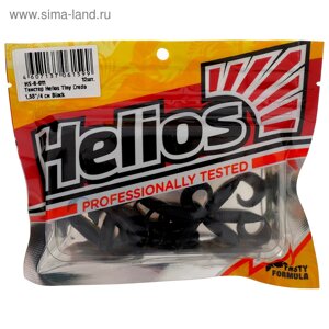 Твистер Helios Тiny Credo Black, 4 см, 12 шт. (HS-8-011)