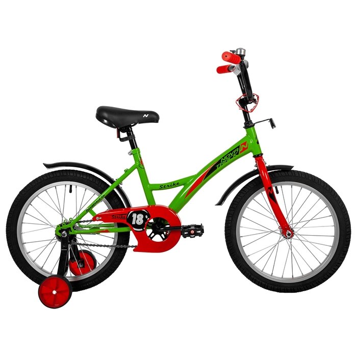 Велосипед 18" Novatrack STRIKE, цвет зелёный от компании Интернет-магазин Сима-ленд - фото 1