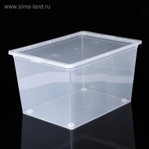 Ящик для хранения с крышкой, 50 л, 533830 см, цвет прозрачный