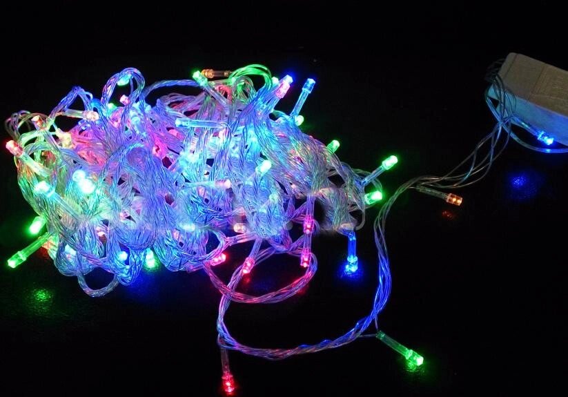 Гирлянда новогодняя LED 100 ламп (разноцветная) Светодиодная ##от компании## Покупка-Маркет - ##фото## 1