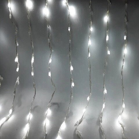 Гирлянда Водопад - Занавес 2х2 м. LED (Белый холодный cвет) УЛИЧНАЯ Светодиодная от компании Покупка-Маркет - фото 1