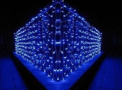Гирлянда Водопад - Занавес 2х2 м. LED (Синий cвет) УЛИЧНАЯ Светодиодная от компании Покупка-Маркет - фото 1