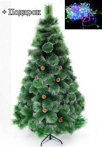Искусственная новогодняя елка 180 см. (1.8 м) с настоящими шишками ##от компании## Покупка-Маркет - ##фото## 1