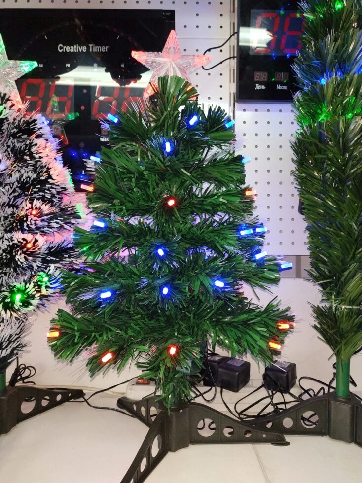 Искусственная елка СВЕТОДИОДНАЯ 60 см - ОПТОМ - (Цвет: Зеленая) от компании Покупка-Маркет - фото 1