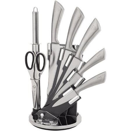 Набор кухонных ножей 9 предметов на подставке  (цвет Металл) от компании Покупка-Маркет - фото 1