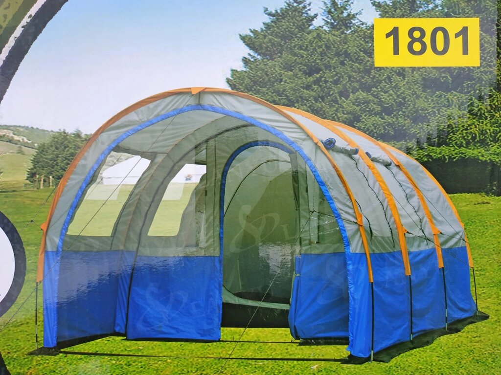 Палатка 4-х местная Ангар туристическая LANYU 1801 с тамбуром от компании Покупка-Маркет - фото 1