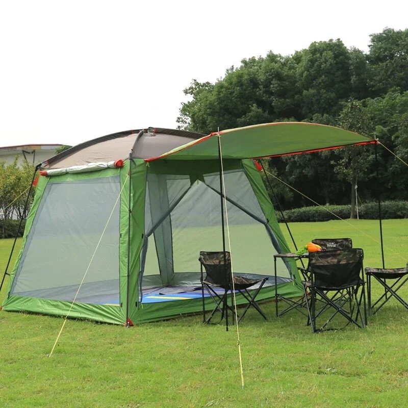 Палатка 4 местная Туристическая 300х300х215 см Piknik CT- 44, с навесом от компании Покупка-Маркет - фото 1
