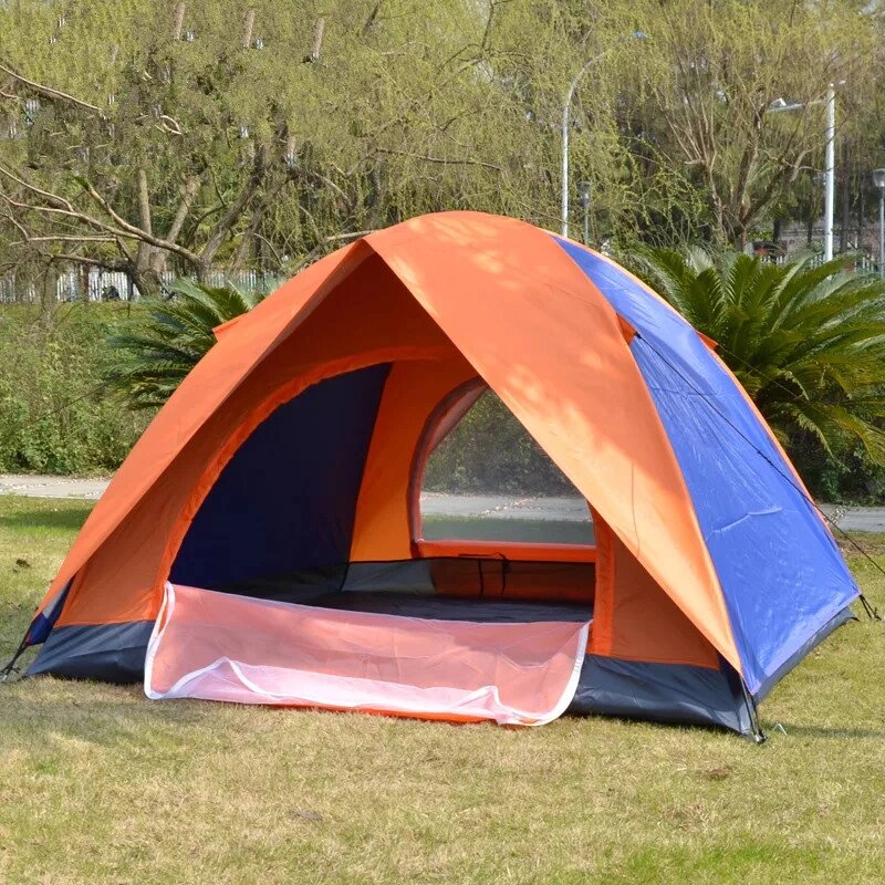 Палатка туристическая 3 местная SY-005-2, с анти-москитной сеткой от компании Покупка-Маркет - фото 1