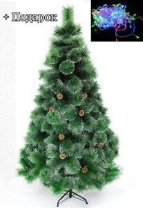 Искусственная новогодняя елка 210 см. (2.1 м) с настоящими шишками