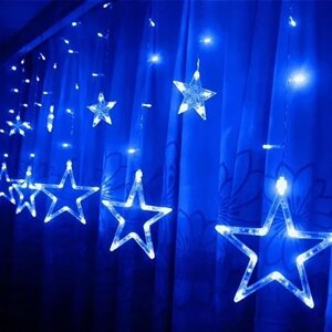 Новогодняя гирлянда Звёзды LED (4 цвета на выбор) Синий