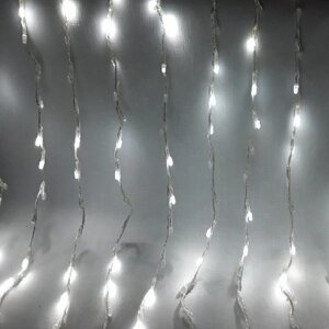 Гирлянда Водопад - Занавес 3х2 м. LED (Белый холодный cвет) УЛИЧНАЯ Светодиодная