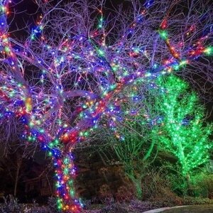 Уличные гирлянды для деревьев LED 50 метров (Разноцветный) катушка м