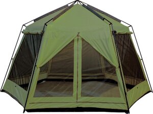 Туристический шатер - тент 420х350х235 см, Piknik CT- 46, МЕТАЛЛ Каркас, c ПОЛОМ, Москитный со стенками