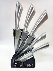 Набор кухонных ножей Bass 1,  5 ножей на подставке