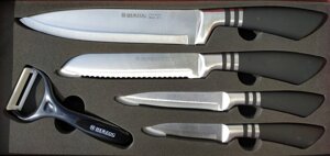 Набор кухонных ножей HERZOG HR-SND4-BLK, 5 предметов
