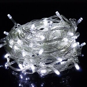 Гирлянда новогодняя LED 100 ламп -ОПТОМ- (Белый) Светодиодная