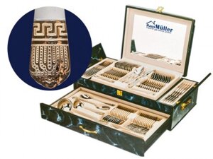 Набор столовых приборов 72 предмета Hans Muller MH-301 в деревянном чемодане