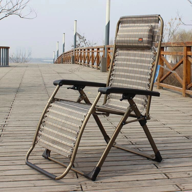 Шезлонг - Кресло складной, с подголовником - УСИЛЕННЫЙ КАРКАС, для дачи от компании Покупка-Маркет - фото 1