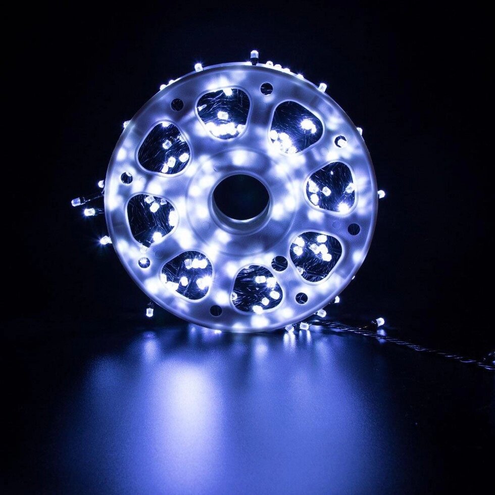 Светодиодная гирлянда уличная LED 100 метров (Белый холодный) катушка м, Новогодняя от компании Покупка-Маркет - фото 1