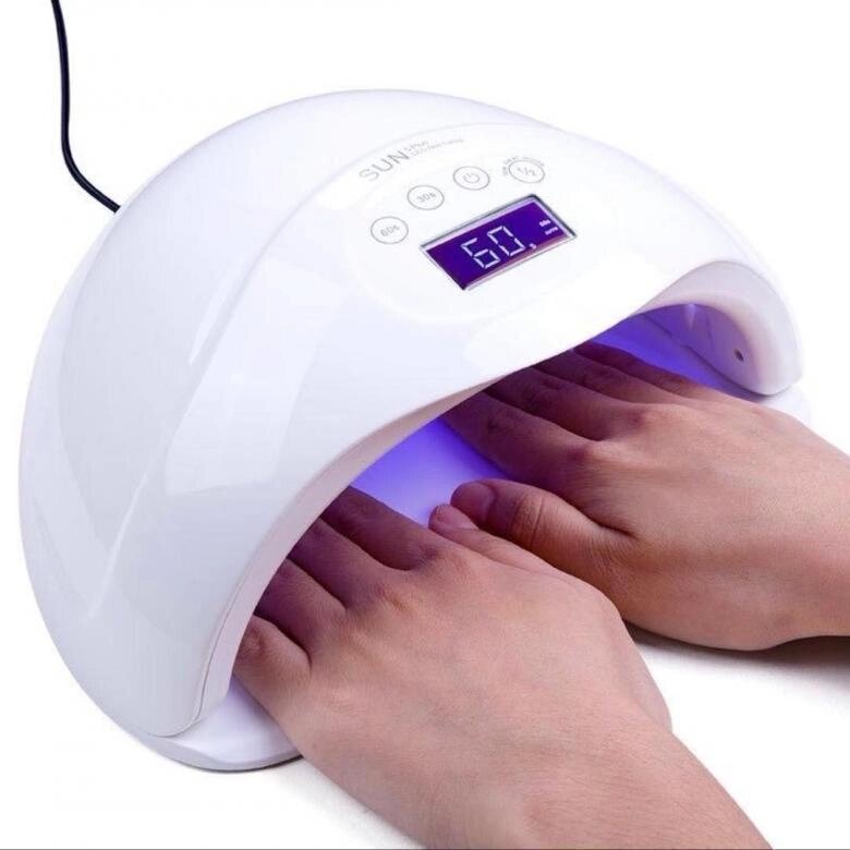 Ультрафиолетовая лампа для сушки ногтей SUN 5 Plus  48w UV/LED. Цвет: Белый. от компании Покупка-Маркет - фото 1