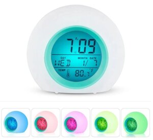 Часы-Будильник цифровые с сенсорным управлением и светодиодной подсветкой