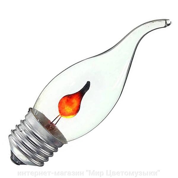 Лампа неоновая свеча на ветру 3W R35 E27 - наличие