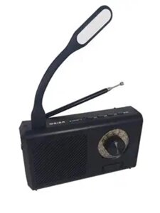 Радио Meier M-9005BT-S, USB/MicroSD, BT, фонарик, аккумулятор, солнечная батарея