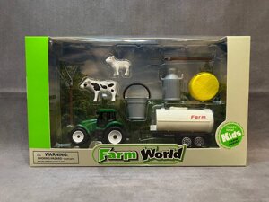 Игровой набор трактор с прицепом Farm World.