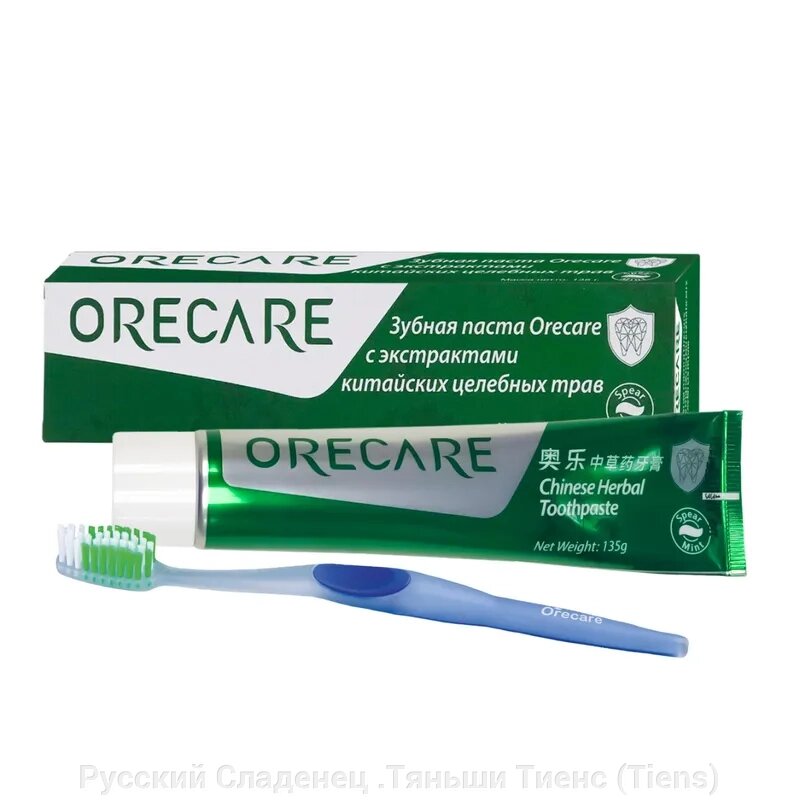 Зубная паста Orecare с экстрактами китайских целебных трав (с зубной щеткой) - характеристики