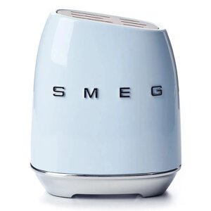 Подставка для ножей SMEG, нержавеющая сталь, дерево, универсальная, без ножей. Разные цвета