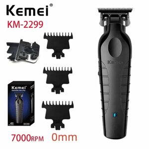 Машинка для стрижки волос Kemei с быстрой зарядкой и защитной насадкой для бороды