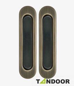 Комплект ручек для раздвижных дверей (2 шт) TIXX SDH 501 АВ бронза