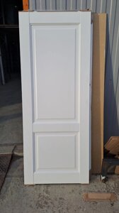 Межкомнатная дверь глухая эрмитаж-4 винил цвет белый альберо