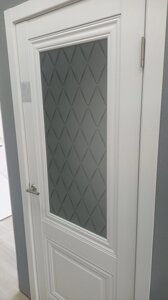 Межкомнатная дверь ОСТЕКЛЕННАЯ СПАРТА-2 виниловое покрытие цвет в ассортименте АЛЬБЕРО