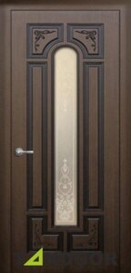Межкомнатная дверь остекленное адель шпон файн-лайн венге тандор