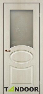 Межкомнатная дверь ОСТЕКЛЕННОЕ К-1 пвх Филадельфия Крем стекло белое с рисунком ТАНДОР