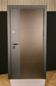 Входная дверь уличная 9,2см АВАЛОН АВАЛЛОН ТАНДОР металл муар бонд/черный / металл белый/черный двухцветный короб