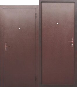 Входная дверь 5см ПРОРАБ СТРОЙГОСТ 5 РФ медный антик металл / металл КСМ