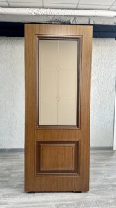 Межкомнатная дверь ОСТЕКЛЕННОЕ СТЕЛЛА 2 шпон файн лайн орех ДООР в Крыму от компании Двери в Евпатории
