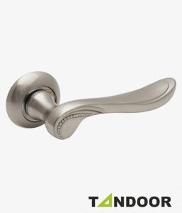 Ручка дверная TRODOS на круглом основании AL-42 SN (никель) TD185843