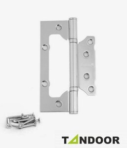 Петля накладная Avers 125*75*2,5 - B2-CR блестящий хром/матовый никель