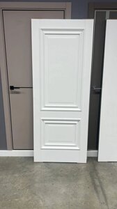 Межкомнатная дверь ГЛУХАЯ КЛАССИКО ПТА-12.2 пвх шилак белый КЛАССИКА багет ЭВЕРЕСТ в Крыму от компании Двери в Евпатории