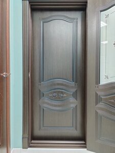 Межкомнатная дверь ГЛУХОЕ ОФЕЛИЯ шпон файн лайн венге ДООР