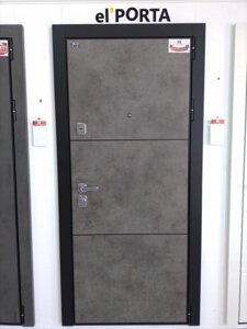 Входная дверь 10см Porta M-3 П50 панель МДФ 16мм серый Dark Concrete AB-4/Angel AB-4/Лунный камень молдинг МЕГАДВЕРИ