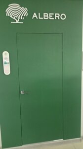 Межкомнатная дверь СКРЫТАЯ КОМПЛЕКТ под отделку покраску мат хром кромка открывание УНИВЕРСАЛЬНОЕ минимализм АЛЬБЕРО