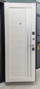 Входная дверь 8,5см ФАВОРИТ панель МДФ 10мм венге линии / белый дуб царга КОРДОНДООР в Крыму от компании Двери в Евпатории