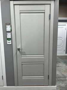 Межкомнатная дверь ГЛУХАЯ КЛАССИКО-42 царга пвх серая GREY ЭВЕРЕСТ в Крыму от компании Двери в Евпатории