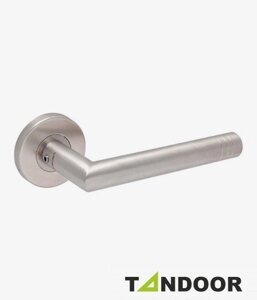Ручка дверная нержавеющая сталь APECS на круглом основании H- 02204 INOX (сталь)