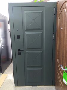 Входная дверь 10,5 см Троя 229 ЗЕРКАЛО олива зеленый МДФ/МДФ 1ДВ
