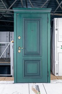 Входная дверь 10см имперадор малахит артвуд классика зеленый тандор/ белая эмаль беларусь